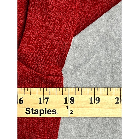 St john Collection knit red hoodie with blue, white racing stripe size small - Picture 8 of 8